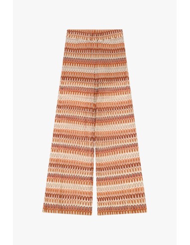 Pantalon palazzo à motif rayé ondulé Dixie
