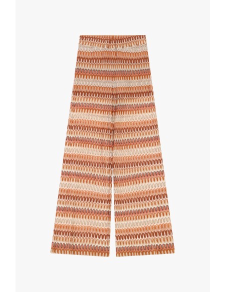 Palazzo-broek met golvend streeppatroon Dixie