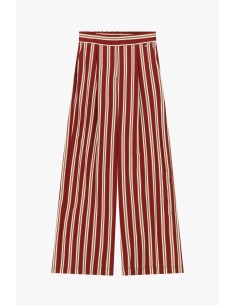 Pantalon palazzo rayé à taille élastiquée Dixie