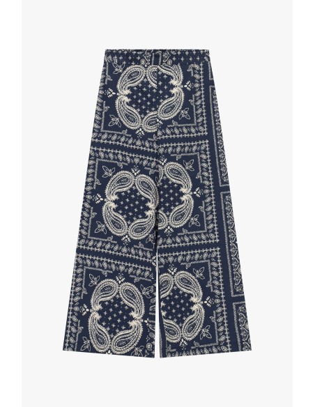 Pantalon palazzo à imprimé cachemire Dixie