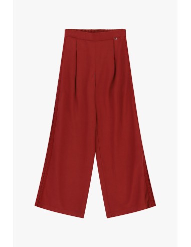 Pantalon palazzo taille haute avec empiècements ajourés Dixie