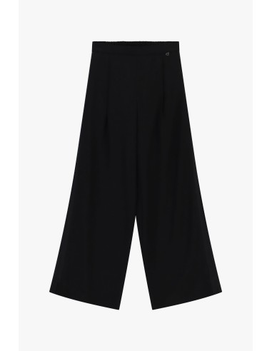 Pantalon palazzo taille haute avec empiècements ajourés Dixie