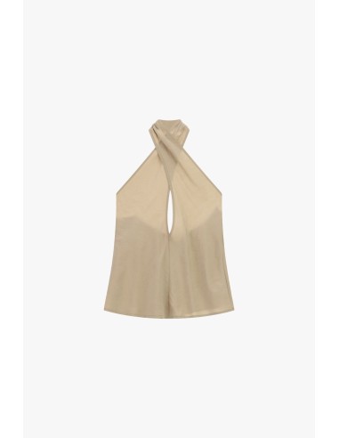 Top sans manches croisé avec encolure dos nu Dixie