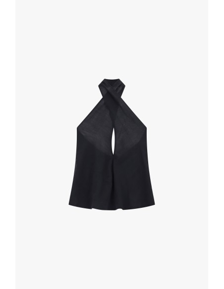 Top sans manches croisé avec encolure dos nu Dixie
