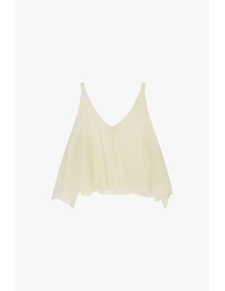 Ruime top met schouderbandjes en asymmetrische zoom van Dixie