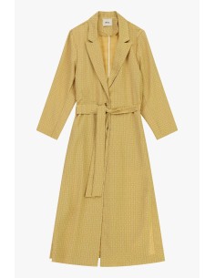 Trench-Coat Midi Motif Micro Print Ceinture Dixie 2