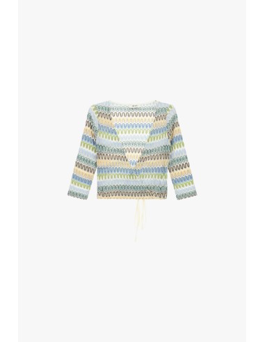 Long Sleeve Crisscross Top With Dixie Ripple Fantasy
