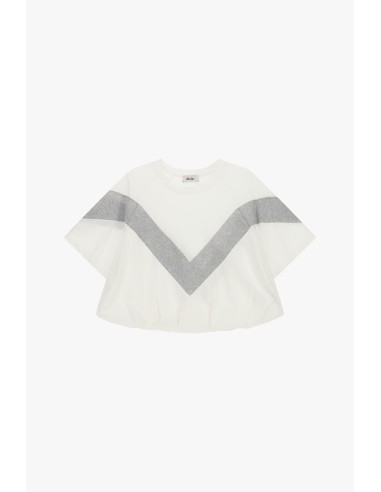 T-shirt met wijde mouwen en V-inzet van Dixie