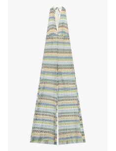 Dixie Jumpsuit met diepe hals, zigzagmotief en open rug 2