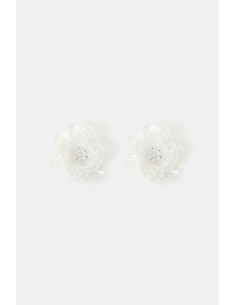 Boucles d'oreilles en forme de fleur avec perles centrales Dixie