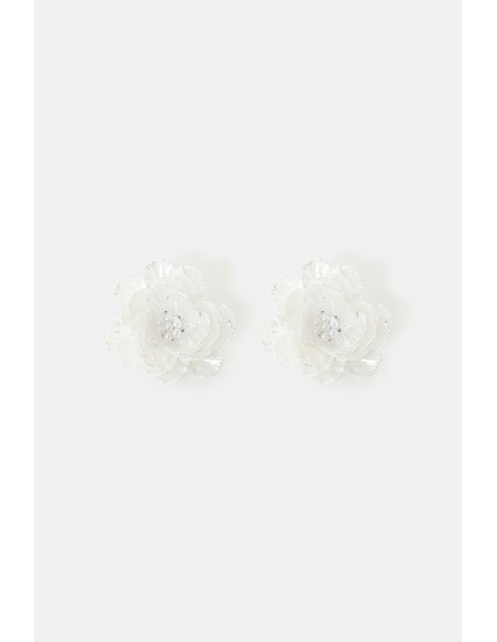 Boucles d'oreilles en forme de fleur avec perles centrales Dixie