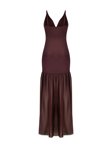 Rinascimento Long Pinafore Robe à pinces à volants en Georgette