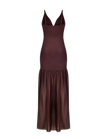 Rinascimento Long Pinafore Robe à pinces à volants en Georgette