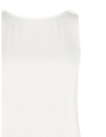 Robe midi en satin A-line en satin à col en V Rinascimento