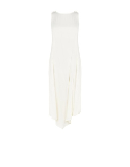 Robe midi en satin A-line en satin à col en V Rinascimento