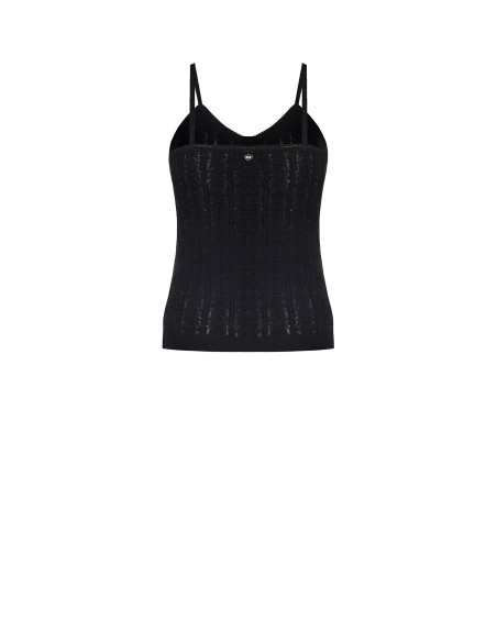 Top en tricot de coton à fines bretelles Rinascimento