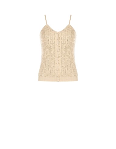 Top en tricot de coton à fines bretelles Rinascimento