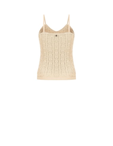 Top en tricot de coton à fines bretelles Rinascimento