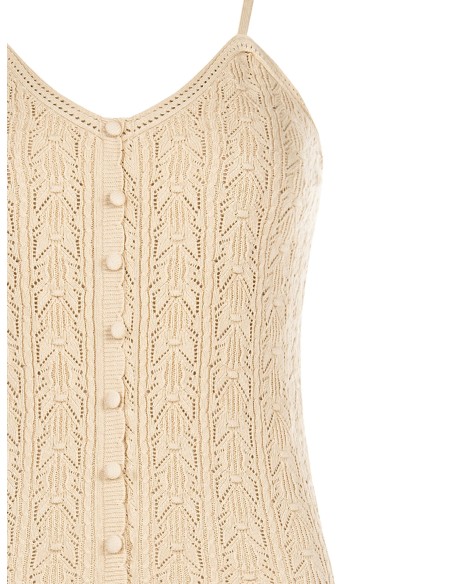 Top en tricot de coton à fines bretelles Rinascimento