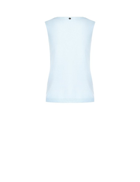 Top en maille mélangée de viscose avec perles et cristaux Rinascimento