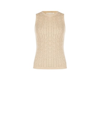 Aansluitende katoenen tricot top met hoge hals van Rinascimento