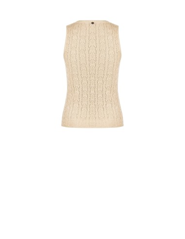 Aansluitende katoenen tricot top met hoge hals van Rinascimento