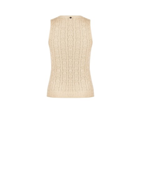 Aansluitende katoenen tricot top met hoge hals van Rinascimento
