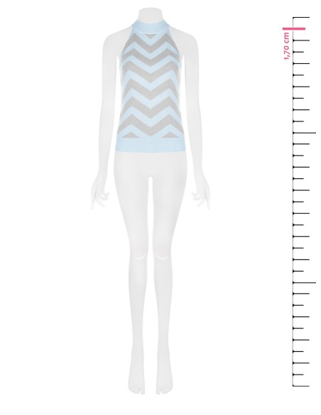 Top en maille à motif chevron et fil métallisé Lurex Rinascimento