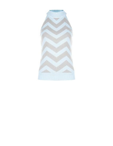 Top en maille à motif chevron et fil métallisé Lurex Rinascimento