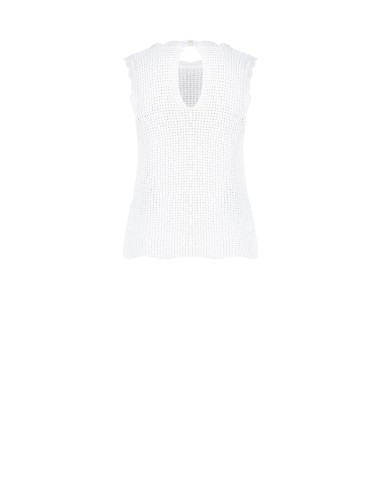 Top en maille de coton tressée et ajourée Rinascimento