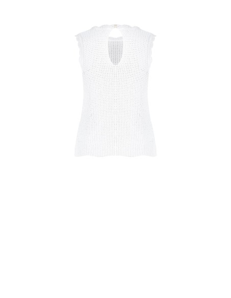 Top en maille de coton tressée et ajourée Rinascimento