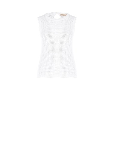 Top en maille de coton tressée et ajourée Rinascimento