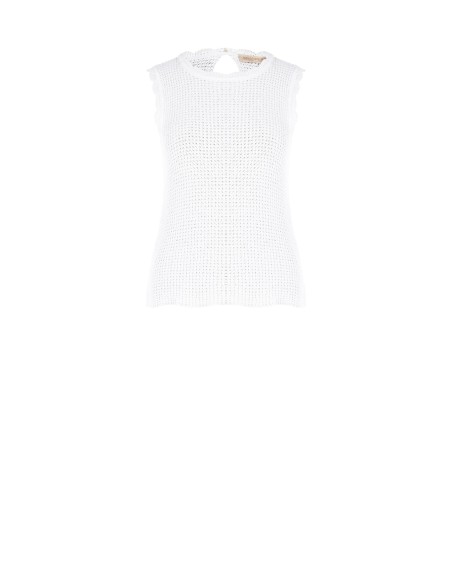 Top en maille de coton tressée et ajourée Rinascimento