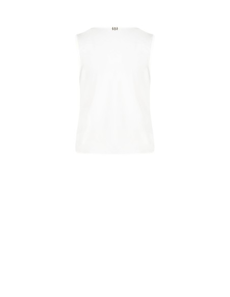 Vloeiende blouse van mat satijn met V-hals en overslag Rinascimento