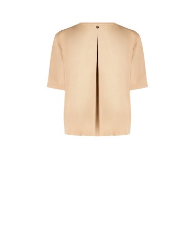 Ruime blouse van jersey aan de voorkant en katoen aan de achterkant met borstzakje Rinascimento
