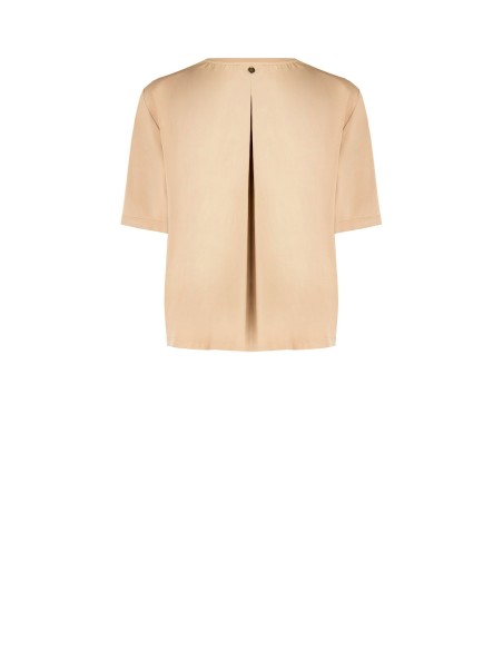 Ruime blouse van jersey aan de voorkant en katoen aan de achterkant met borstzakje Rinascimento