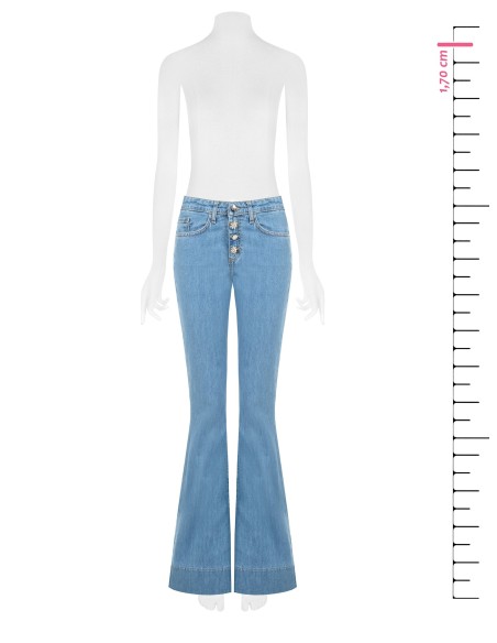 Jean flare à boutons bijoux Rinascimento
