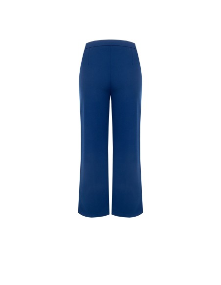 Cropped broek van scuba-crêpe met elastische tailleband van Rinascimento