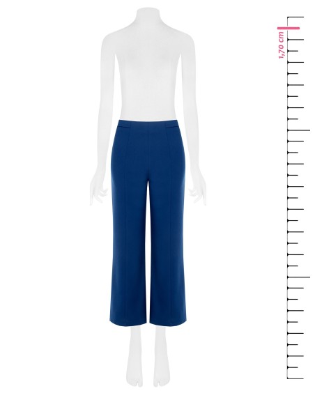 Cropped broek van scuba-crêpe met elastische tailleband van Rinascimento