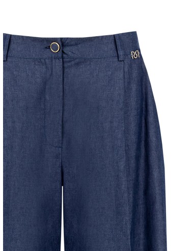 Lightweight Denim Trousers With Logo Tag Rr Rinascimento