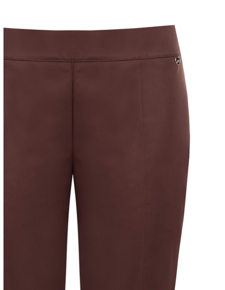 Pantalon droit en coton mélangé avec fermeture éclair latérale Rinascimento