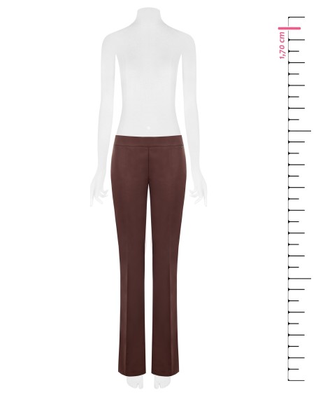 Pantalon droit en coton mélangé avec fermeture éclair latérale Rinascimento