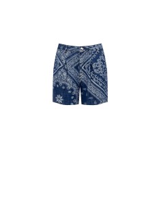 Rinascimento - Pantalon court en denim imprimé