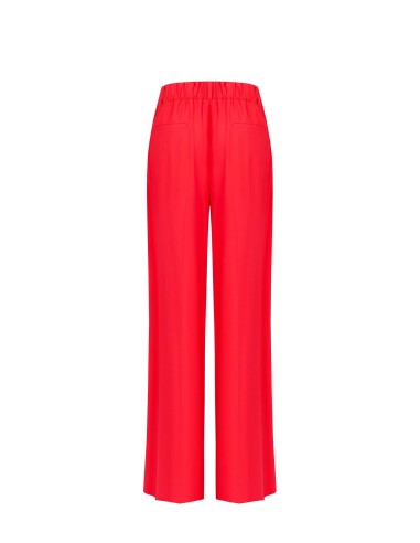 Pantalon palazzo en viscose mélangée avec poches et élastique au dos Rinascimento