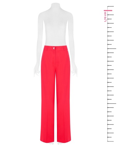 Pantalon palazzo en viscose mélangée avec poches et élastique au dos Rinascimento