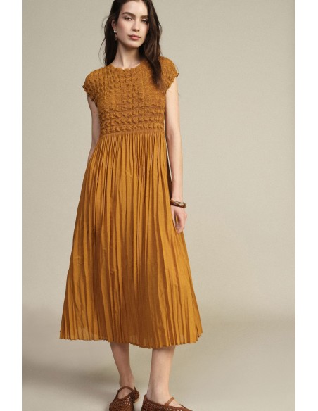 Robe avec décolleté et détail froncé Dixie