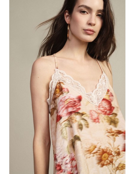Top à fines bretelles et imprimé floral Dixie