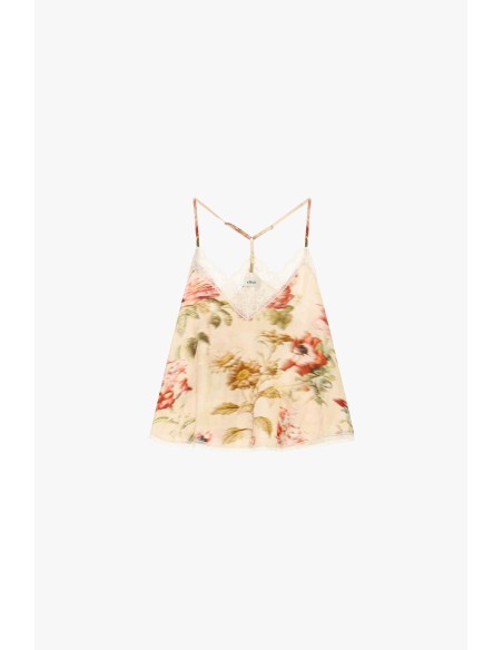 Top met dunne schouderbandjes en bloemenprint Dixie