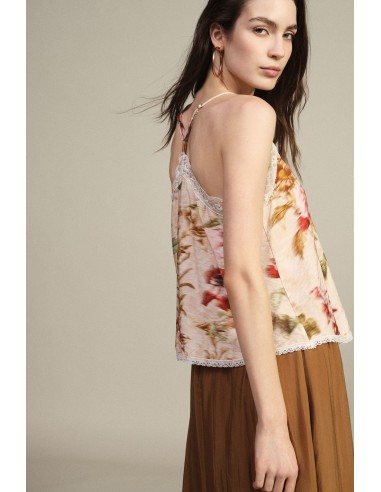 Top met dunne schouderbandjes en bloemenprint Dixie