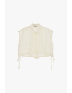 Chemisier court sans manches avec broderie florale Dixie 2